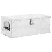 vidaXL Storage Box Silver 70x31x27 cm Aluminium