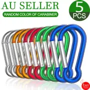 5PCS Aluminum Coloured Carabiner Snap Hook Clip Key chain Key ring Clips Clasp