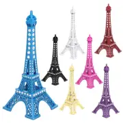 Rhinestone Detail Eiffel Tower Sculpture Statue Model Ornament 7" 18cm Height