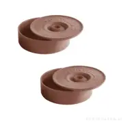 2 PACK Brown Hard Plastic Mexican Tortilla or Flatbread Warmer For Commercial