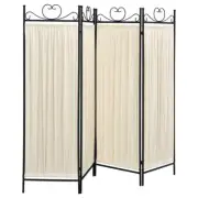 Coaster 4-Panel Traditional Butterfly Folding Screen Plastic Glide Beige/Black