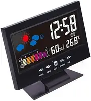 JSEIAJB Intelligent Digital Display Weather Station Alarm Calender/Clock Function Thermometer Temperature Humidity Meter
