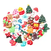 50 PCS Christmas Candy Cabinet Buttons Craft Embellishments