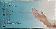 1000 M Clear Vinyl Gloves, Latex & Powder Free Food Safe Multi-Purpose