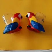 Captain Morgan's Parrot Bay Plastic Parrot Shot Glass Lot 4 Still in Plastic