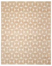 Solo Rugs Elle Contemporary Geometric Hand-Woven Jute & Wool-Blend Area Rug