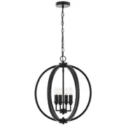 Kendall 4L Medium Pendant Light Black | Telbix Lighting