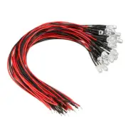 30pcs 5mm led Pre Wired light RGB Slow Flash Flashing 20mA 9-12V 20cm