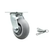 5 Inch SS Thermoplastic Rubber Swivel Caster with Ball Bearing and Swivel Lock