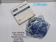 6 pcs. KRYSTAL Klean screen Deodorizing Urinal Screen Blue Made In USA (NEW).