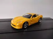 Jada Bigtime Muscle Taxi Yellow 2006 Chevy Corvette Z06 1:32 Scale Pull Back NEW