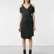 Nwt All Saints Women's Cadia Dress Oil Black Size 4