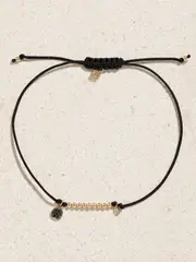 [Sydney Evan] Sydney Evan - 14-karat Gold, Cord And Diamond Bracelet - One size One size Gold