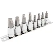 Powerbuilt Zeon Sae Hex Bit Socket Set For Damaged Bolts (8 Piece Set) 240093