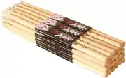 Strong and Durable 5A Hickory Drumsticks - 12 Pair for Ultimate Performance