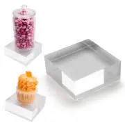 10X Solid Acrylic Blocks / Clear Perspex Blocks / Acrylic Displays - 75x75x30mm