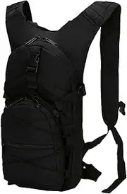 1PC Hiking Backpack Bike Backpack Walking 15L Camouflage Casual Multi-Pocket Tactical Sport Travel Trekking Bag Army for Men and Women Black Walking