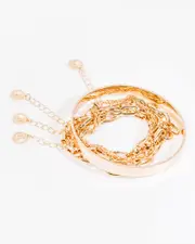 Gold Multi Colour Chain Bangle Pack