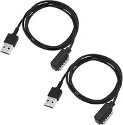 Create idea 2PCS 1m Magnetic Connector USB Charging Cable Compatible with Suunto 9 Spartan EON Core Ultra HR 9 Bar D5 Smart Watch - Black