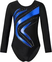 [iEFiEL] Girls' Gymnastics Leotards Dance Unitards Biketards Athletic Dance Clothes Jumpsuit Workout 4-14 Years