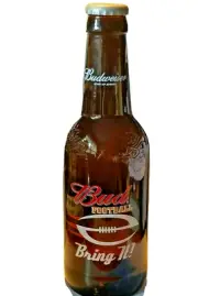 Budweiser Bottle 15" Pitcher Bank Collectible Bring It! Football