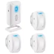 Wireless Motion Sensor Detector Alarm Security Door Bell Chime 3Sensor+1Receiver