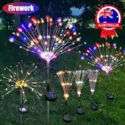 Solar Powered Fireworks LED Fairy String Lights Starburst Garden Deco Lamp New