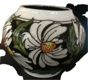! Brand New MOORCROFT Phoebe Summer Daisies 4” VASE (Shape 402/4) FIRST Quality!