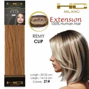 Hc milano natural hair 3 clips 1 strip remy width 14-16cm length 55cm col.21