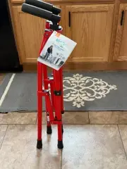 Wonder/Stander Lightweight Foldable Walker for Adults - Sport Red- Standard Size