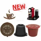 6Pcs Refillable Reusable Coffee Filter Capsules Pods Pod fit Nespresso Machine