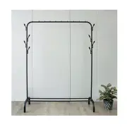 Closet Organizer Metal Garment Rack Portable Storage Rack Black