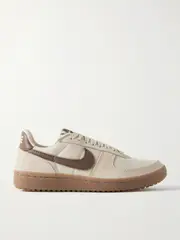 [Nike] Nike - Field General Leather-trimmed Suede And Canvas Sneakers - Beige - US5 US5 Neutrals