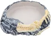 DECOMELODY Wear Resistant Decorative Reptile Dish Convenient Water Bowl for Turtles Lizards Snakes Durable Water Dish for Feeding Hydration Needs for Reptile Enclosures