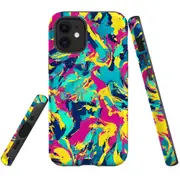 For iPhone 12 mini Tough Protective Cover, Abstract Strokes