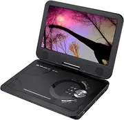 Lenoxx 10″ Swivel Portable DVD Player - 180° Swivel Screen, MTK1389 Chipset, Sanyo Lens, Multi-Language OSD, USB, SD/MMC Card Slot, AV in/Out, 2 x 1.5W Speakers, Rechargeable Battery