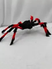 Black And Red Giant Spider Indoor Outdoor Yard Creepy Halloween Decorations New
