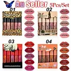 5PCS Liquid Lipstick Set Waterproof Lipgloss Makeup Tool Matte Velvet Lip Gloss