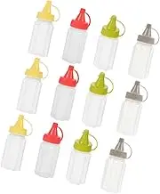 16 Pcs Mini Squeeze Bottles for Sauces Leakproof Plastic Condiment Containers with Lids for Kitchen Outdoor Bbq Reusable Sauce Dispenser