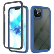 MCC Shockproof Bumper Case iPhone 12 Pro Max Clear Back Cover Apple 2020 [Dark Blue]