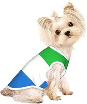 Sierra Leone flag print Dog Shirts for Small Dogs Stretchy T-Shirts Lightweight Tank Top Sleeveless Striped Vest