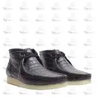 Clarks WALLABEE BOOT Beige Black Crocodile Distressed 26179191 Sneaker Shoe