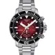 TISSOT 天梭 官方授權 Seastar 海星300米潛水石英錶-T1204171142100-45.5mm紅x鋼帶