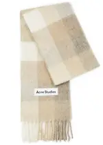Acne Studios Vally Checked Alpaca-blend Scarf - White One Size