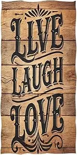 RPLIFE Live Laugh Love Print Beach Towels, Quick Dry Sand Free Beach Towel for Men Women