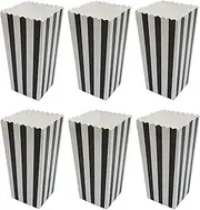 36 Pcs Popcorn Boxes Mini Paper Popcorn Box Cardboard Popcorn Container for Party, White and Black Stripes