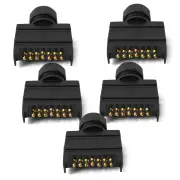 Elinz Trailer Plug 7 PIN Flat Plastic Connector Adaptor Socket Car Caravan Boat 5x