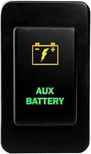 12V 3A ON-OFF Push button Switch AUX BATTERY for Nissan PATROL GQ (1987~1997) GU Series 1 (1997~2001) AMBER GREEN