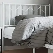 Metal Headboard, White Frame, Mounted Headboards for Bed, Tall Steel Head, Board for Wall Cama, King Single 107 cm