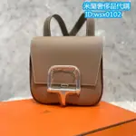 『二手精品』HERMES 愛馬仕 DELLA CAVALLERIA EPSOM 皮革 大象灰 銀釦 屁股包 側背包/肩